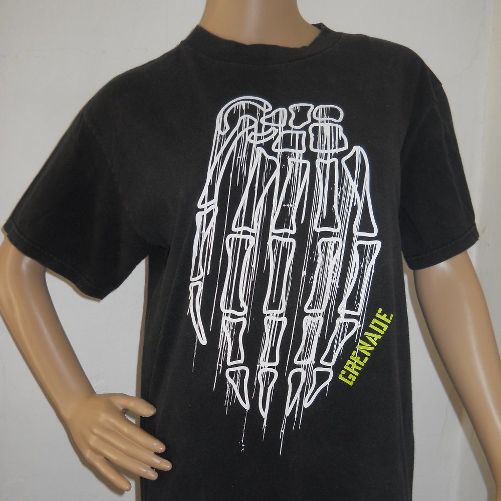 Grenade T Shirt, Black, Men's Size M, Streetwear